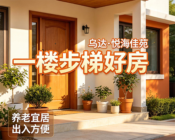 乌达【悦海佳苑】一楼步梯好房