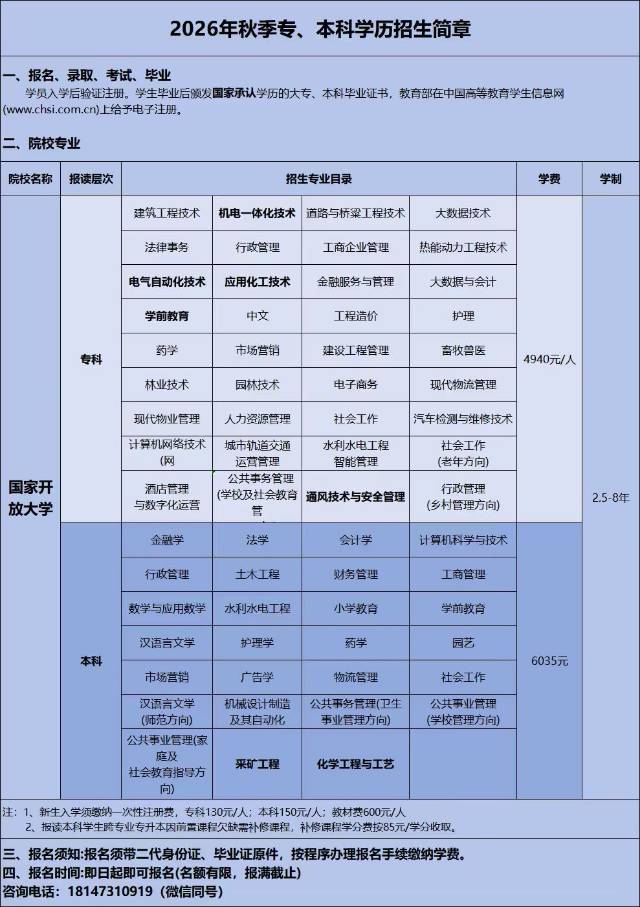 26秋学历提升报名马上截止