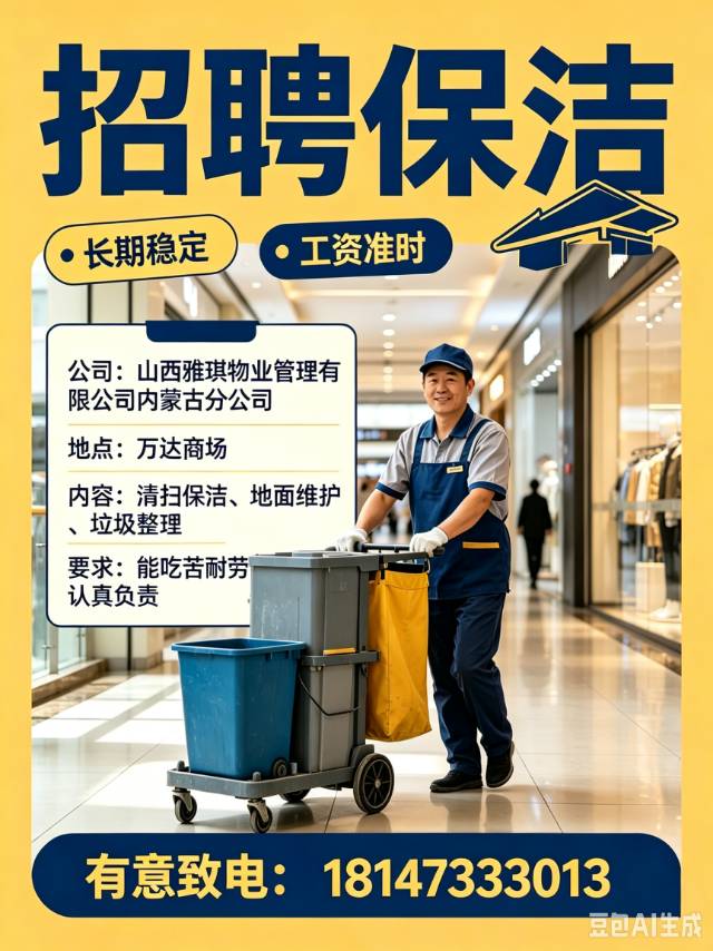 万达保洁人员招聘