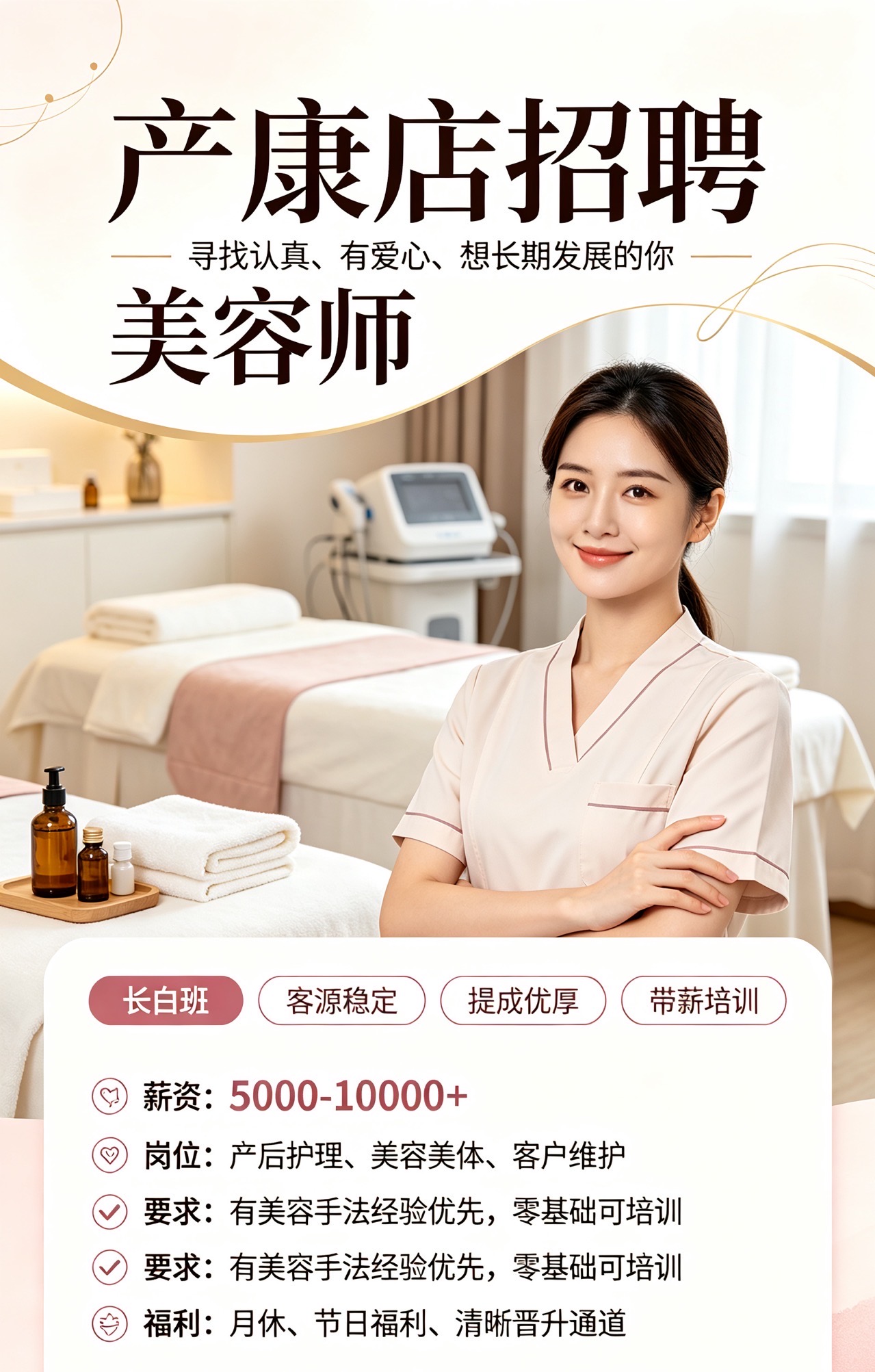 招聘产康美容师