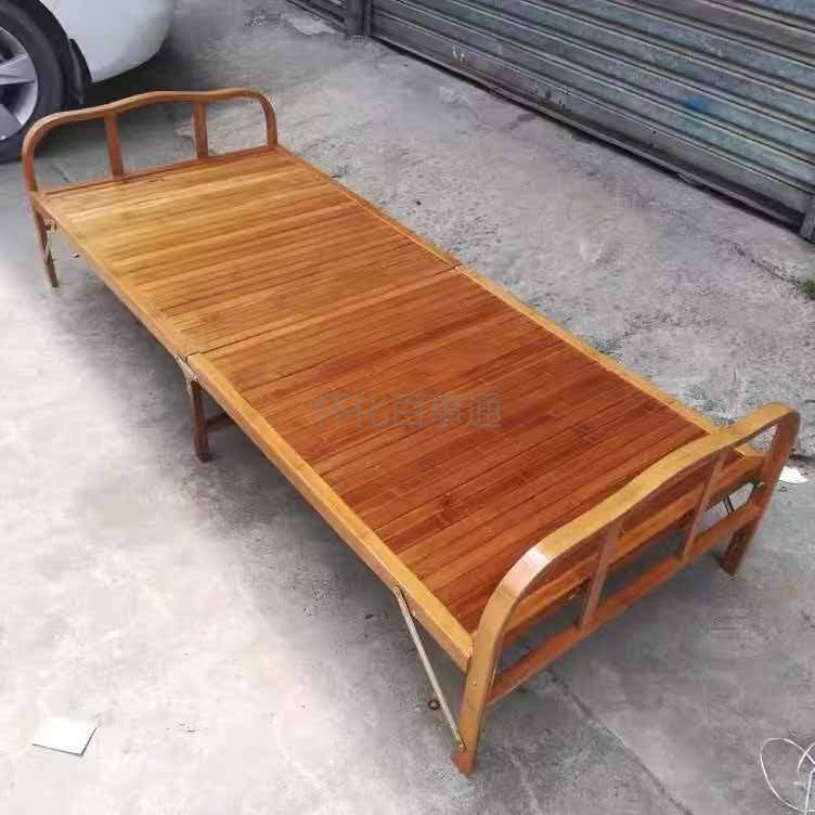 竹制折叠床，竹板床面，结实耐用