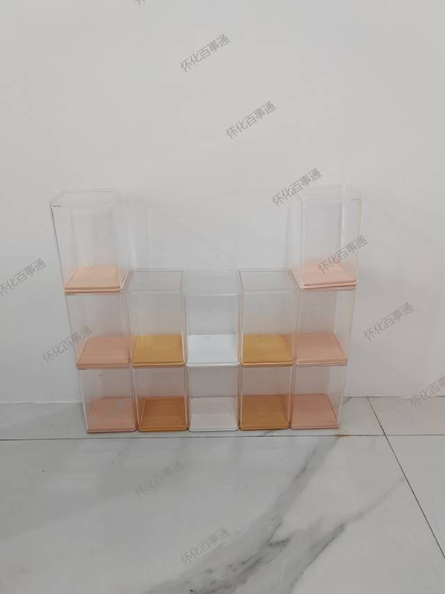 可堆叠盲盒手办收纳盒 66x66x102mm 带原盒|可单盒/12个打包优先