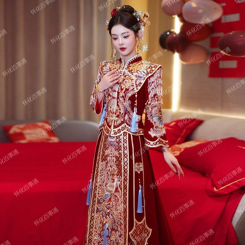 新款丝绒秀禾服