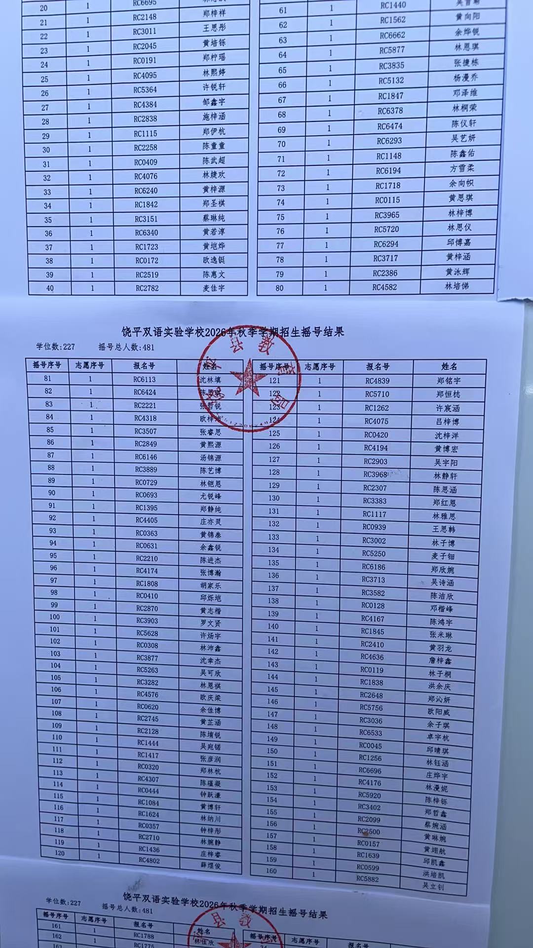【小升初】饶平县双语实验学校26年招生摇号出结果啦💌