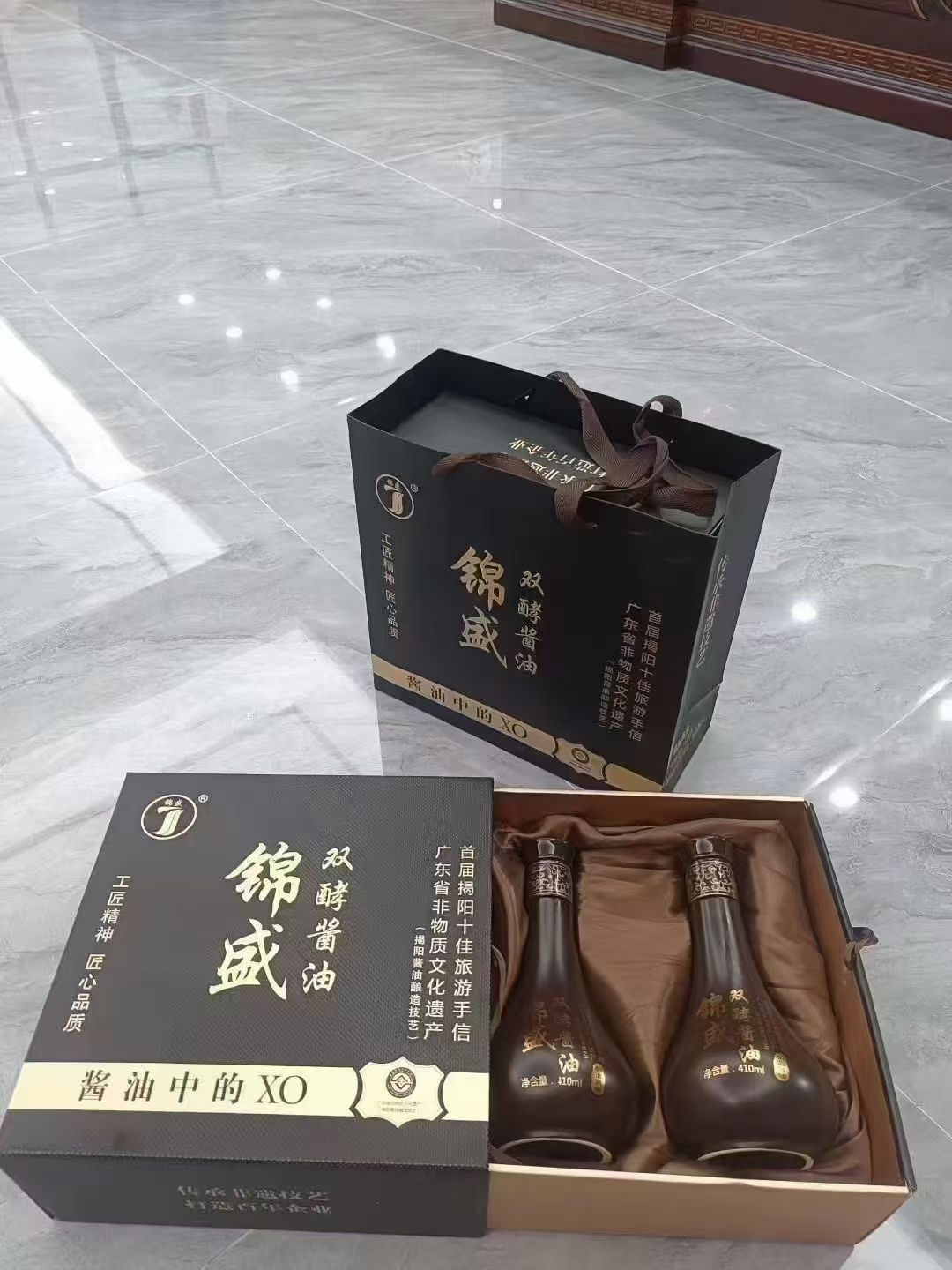 锦盛双酵酱油纯黄豆酿造