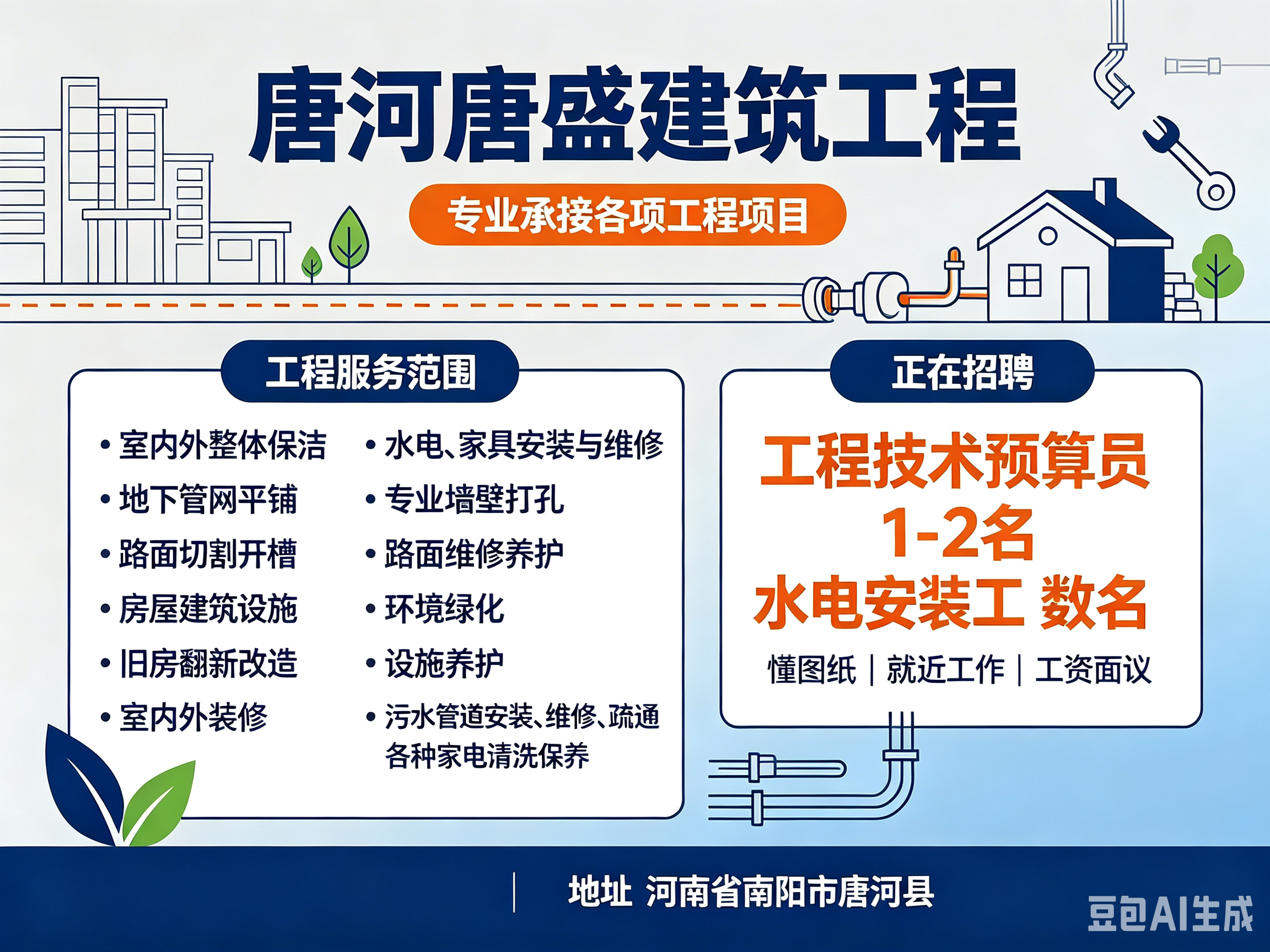 ★★【唐河唐盛建筑工程专业承接】