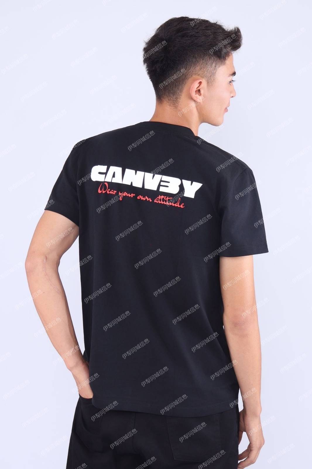 CANV3Y系列1.0修身款夏季短袖黑白两色日常T恤