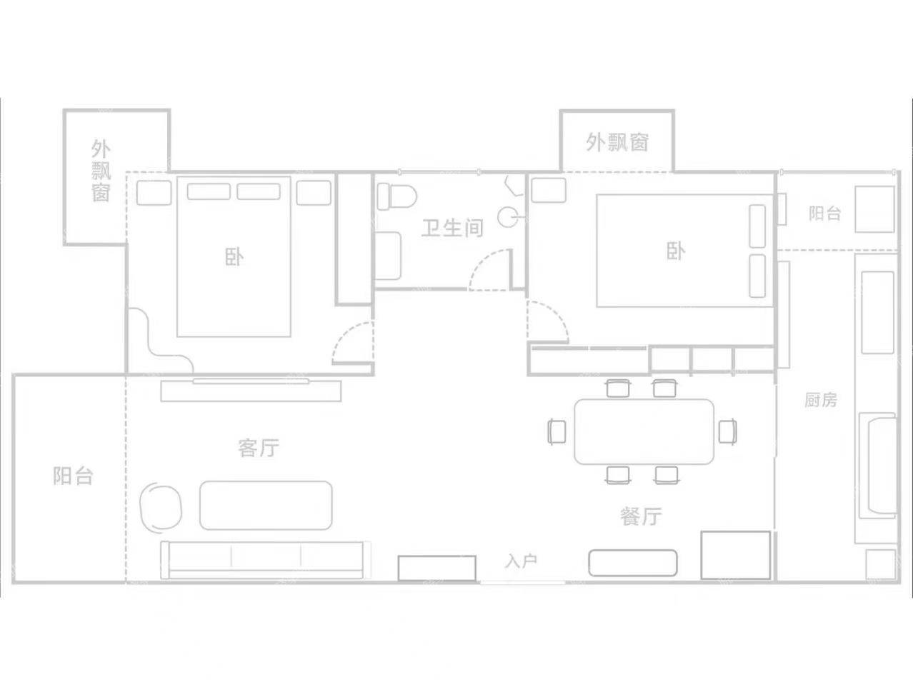 瑞丰世家2室2厅  比邻遗爱湖