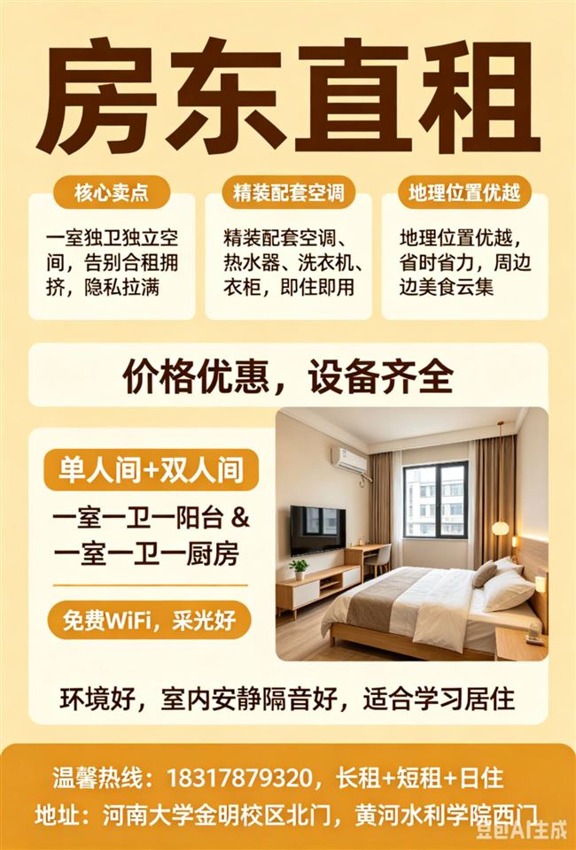 房东直租,无中介费